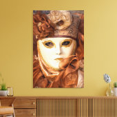 Oranje Carnavalskostuum, Venetië Canvas Afdruk (Insitu (Woonkamer))