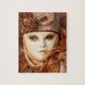 Oranje carnavalskostuum, Venetië Legpuzzel (Verticaal)