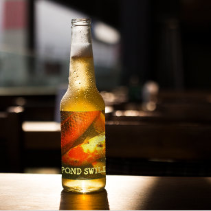 Oranje Carp Foto gepersonaliseerd Bier Etiket