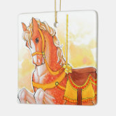 Oranje Carrousel Paard Ornament (Links)
