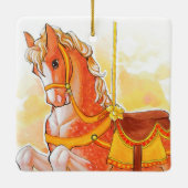 Oranje Carrousel Paard Ornament (Achterkant)