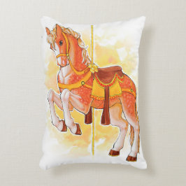 Oranje carrousel paardenkussen accent kussen
