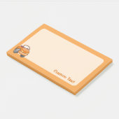 Oranje Cartoon Auto Post-it® Notes (Schuin)