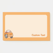 Oranje Cartoon Auto Post-it® Notes (Voorkant)