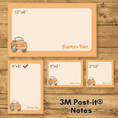 Oranje Cartoon Auto Post-it® Notes