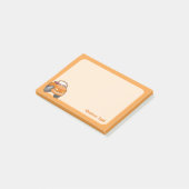 Oranje Cartoon Auto Post-it® Notes (Schuin)