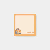 Oranje Cartoon Auto Post-it® Notes (Voorkant)