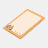 Oranje Cartoon Auto Post-it® Notes (Schuin)
