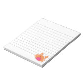 Oranje Cartoon Crab Lined Notitieblok (Linkerzijde)