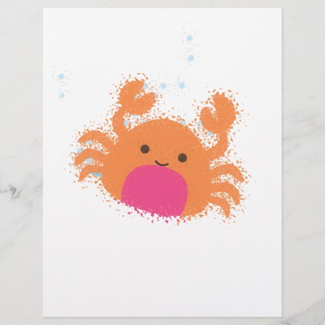 Oranje Cartoon krab (Voorkant)
