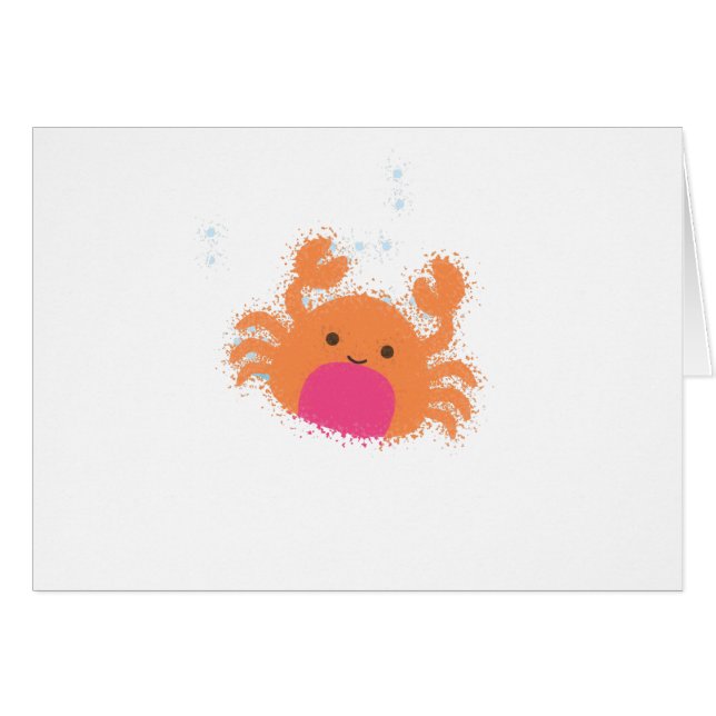 Oranje Cartoon krab (Voorkant Horizontaal)