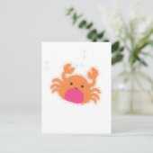 Oranje Cartoon krab Briefkaart (Staand voorkant)