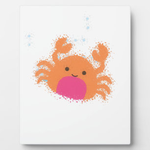 Oranje Cartoon krab Fotoplaat