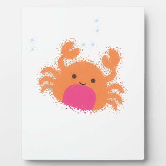 Oranje Cartoon krab Fotoplaat (Voorkant)