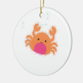 Oranje Cartoon krab Keramisch Ornament (Links)
