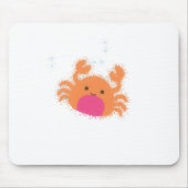 Oranje Cartoon krab Muismat (Voorkant)