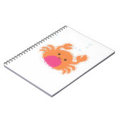 Oranje Cartoon krab Notitieboek (Linkerzijde)