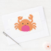 Oranje Cartoon krab Rechthoekige Sticker (Envelop)