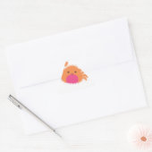Oranje Cartoon krab Sticker (Envelop)