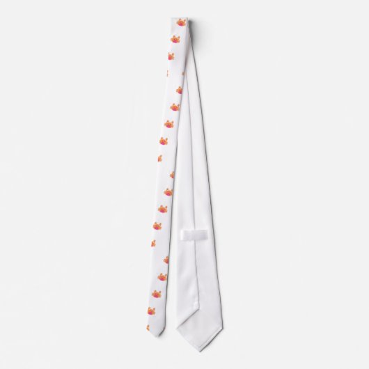 Oranje Cartoon krab Stropdas (Achterkant)