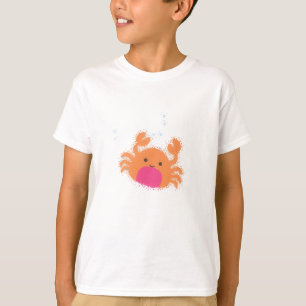 Oranje Cartoon krab T-shirt