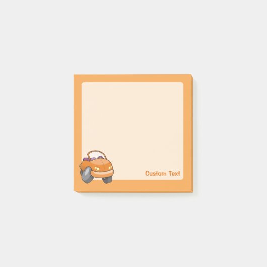 Oranje Cartoon Post-it® Notes (Voorkant)