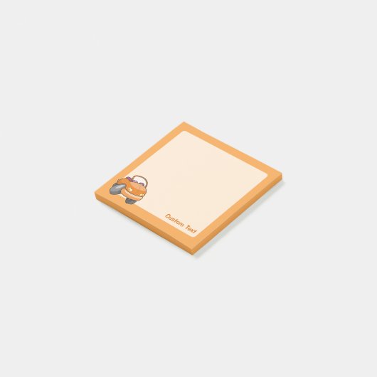 Oranje Cartoon Post-it® Notes (Schuin)