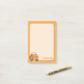 Oranje Cartoon Post-it® Notes (Op bureau)