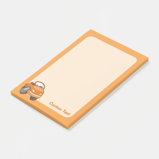 Oranje Cartoon Post-it® Notes (Schuin)
