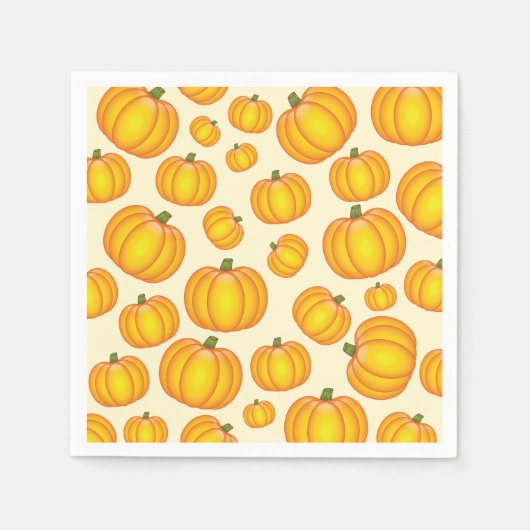 Oranje Cartoon Pumpkin Pattern Servet (Voorkant)