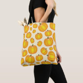 Oranje Cartoon Pumpkin Pattern Tote Bag (Dichtbij)