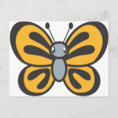 Oranje Cartoon voor vlinder Briefkaart (Voorkant)