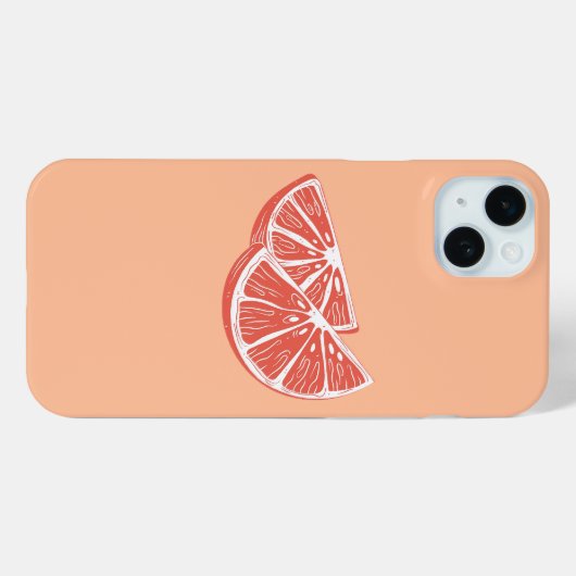 Oranje Case-Mate iPhone Case (Achterkant (horizontaal))