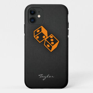 Oranje Casino Dice iPhone 11 Hoesje