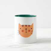 Oranje Cat Cute Funny Mok (Midden)