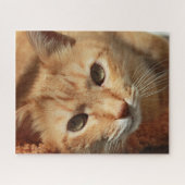 Oranje Cat Jigzaag Puzzle Legpuzzel (Horizontaal)