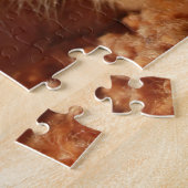 Oranje Cat Jigzaag Puzzle Legpuzzel (Zijkant)