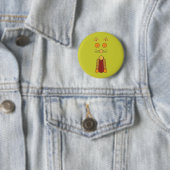 ORANJE CAT RONDE BUTTON 5,7 CM (In situ)