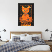Oranje Cat Tarot Magic | Cosmic Art Print (Insitu (Slaapkamer))