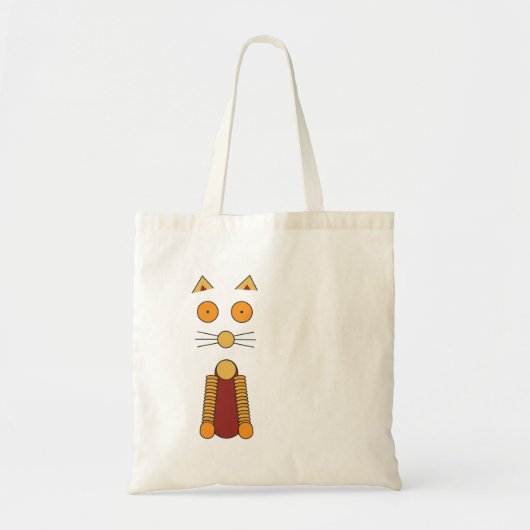 ORANJE CAT TOTE BAG (Voorkant)