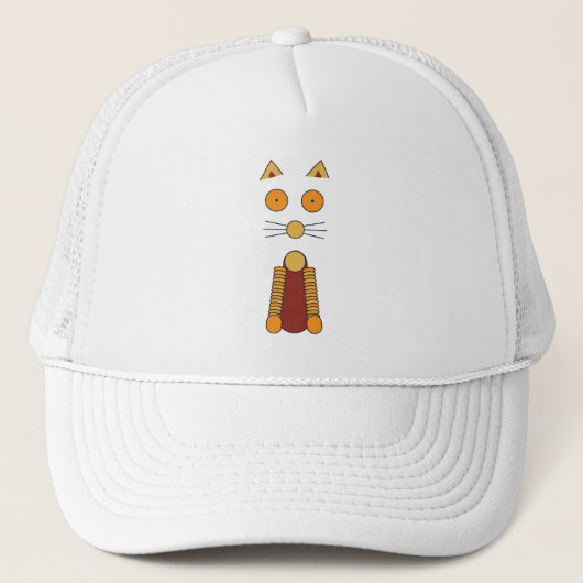 ORANJE CAT TRUCKER PET (Voorkant)