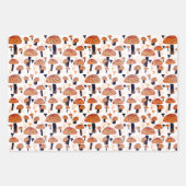 Oranje champignon Herfst herfstpatroon Inpakpapier Vel (Voorkant 2)