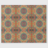 oranje champignonvormig verpakkingspapier cadeaupapier (Vlak)