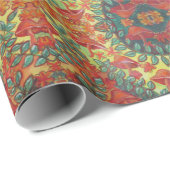 oranje champignonvormig verpakkingspapier cadeaupapier (Rol Hoek)