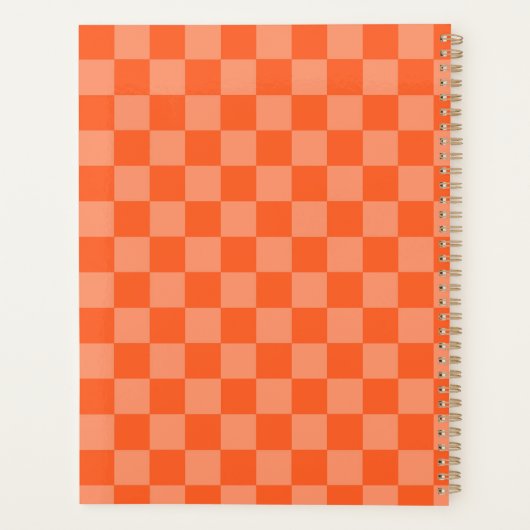 Oranje Check Planner (Achterkant)