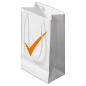 Oranje Check & Rating Symbool Gift Bag Klein Cadeauzakje (Voorkant Gekanteld)