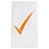 Oranje Check & Rating Symbool Gift Bag Klein Cadeauzakje (Voorkant)