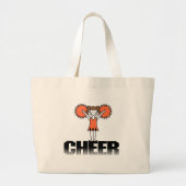 Oranje Cheerlead T-shirts en cadeautjes Grote Tote Bag (Voorkant)