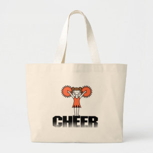 Oranje Cheerlead T-shirts en cadeautjes Grote Tote Bag