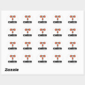 Oranje Cheerlead T-shirts en cadeautjes Ronde Sticker (Vel)
